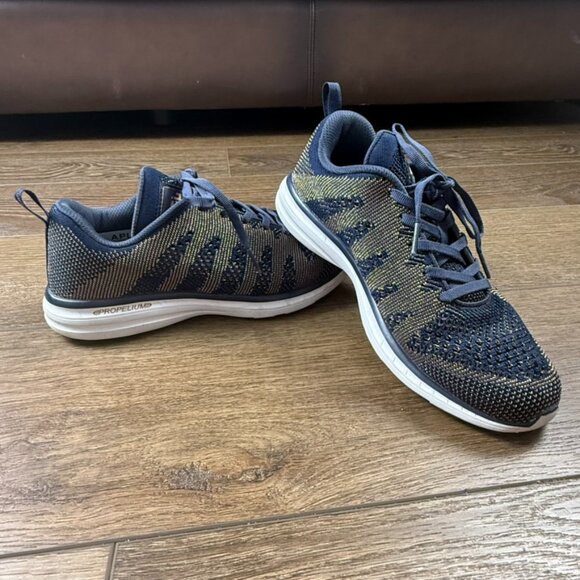 APL TechLoom Pro Women's Sneakers Navy/Gold, Lace-Up Running Shoe Sz 8, Outdoor - Picture 1 of 8